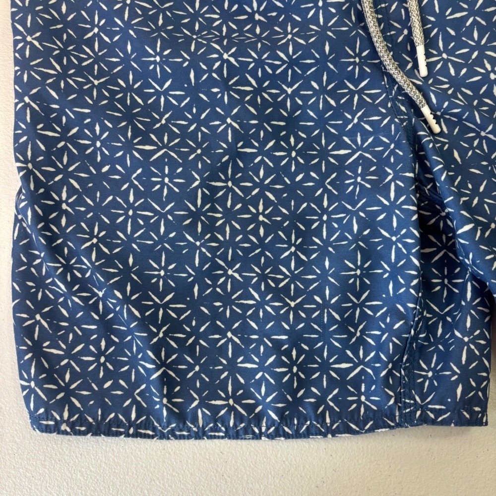 TRUE GRIT Mens Swim Trunks Board Shorts Bali Blue Print Drawstring Waterman XL - Picture 10 of 16